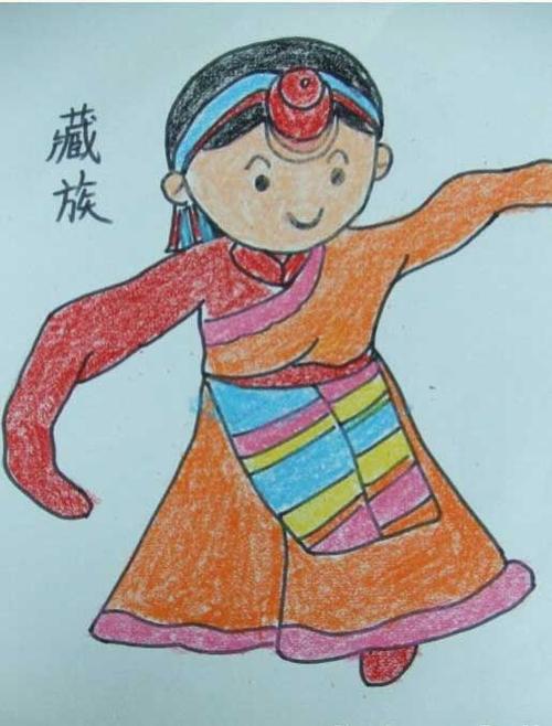 56个民族简笔画56个民族简笔画人物涂颜色