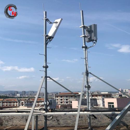 生产楼顶抱杆通讯5g工程6米9米12米铁塔桅杆镀锌钢结构通讯塔