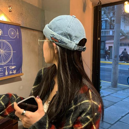 2021网红图片,2021年网红超爆头像 2021网红款/ins街头牛仔地主帽男女无檐瓜皮雅痞帽