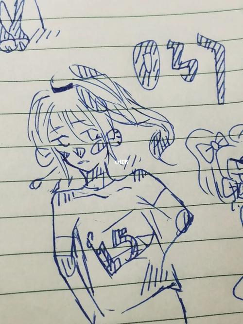 上课摸鱼_简笔画_兴趣爱好_绘画