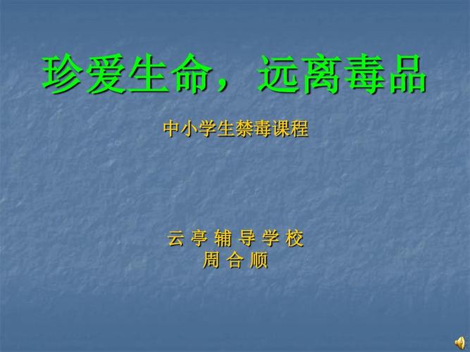 珍爱生命,远离毒品中小学生禁毒课程云亭辅导学校周合顺ppt