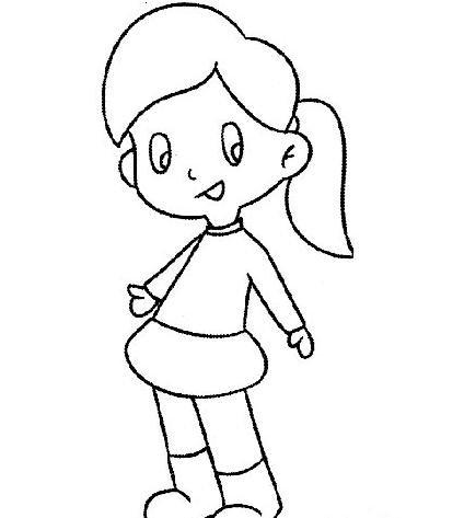 彩色卡通人物简笔画图片大全  3.动漫