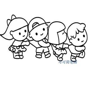 小朋友一起简笔画 (第1页)