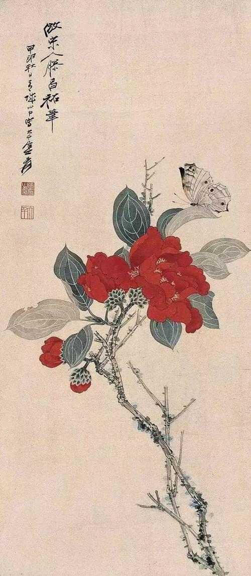 张大千的花鸟画,刻意扬弃清末明初那种狂狷不羁的超逸风气,宁愿在