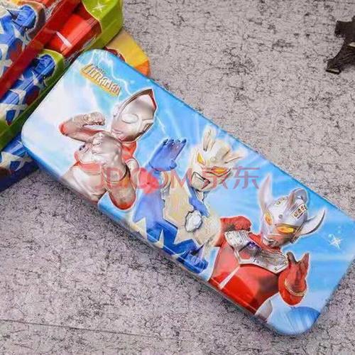 奥特曼文具盒男童双层大空间铅笔盒幼儿园小学生内乘法口诀男孩sn3726