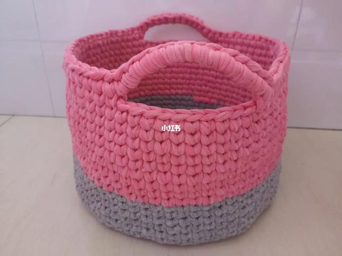 布条线超大收纳筐_收纳_手工制作_编织_钩织_腰疼_钩针_手工编织_兴趣