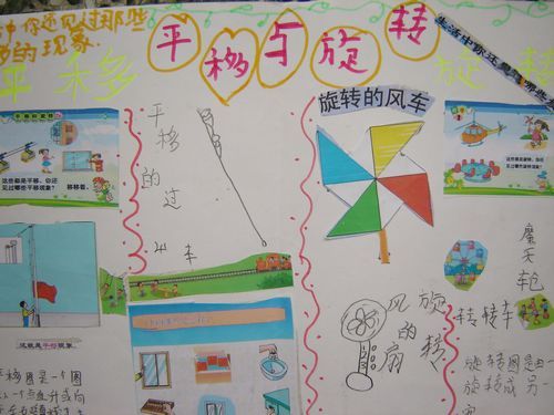 平移旋转手抄报