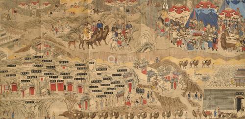 佚名 万邦来朝 镜片 设色绢本