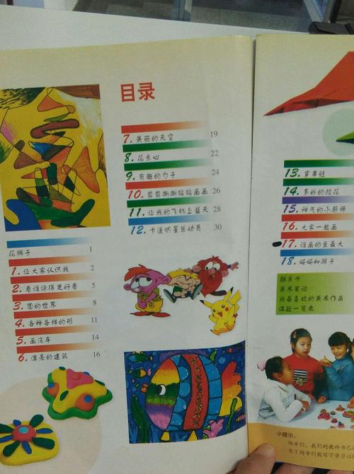 小学一年级上册美术教材导图