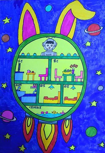 茂名市桥南小学2019年学生科幻画作品展示