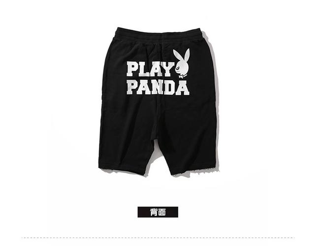 hipanda男playpanda字母印花短裤