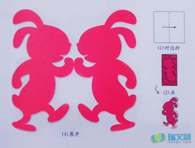 小动物剪纸对称图案