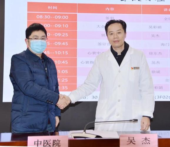 吴杰代表我院与海门区中医院,海门区第二人民医院等单位签订了心衰