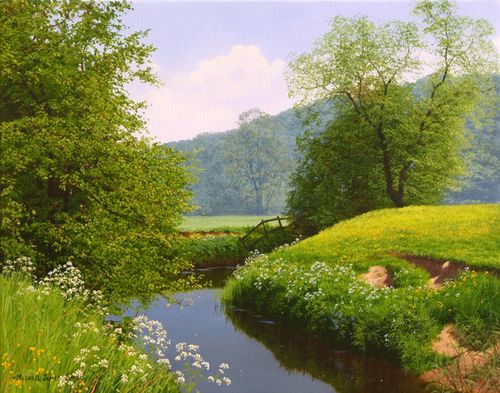 迈克尔·詹姆斯·史密斯风景油画作品.