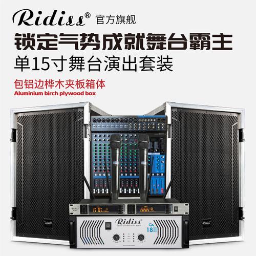 会议舞蹈婚庆户外k歌音箱全套ridiss15寸中小型舞台演出音响套装