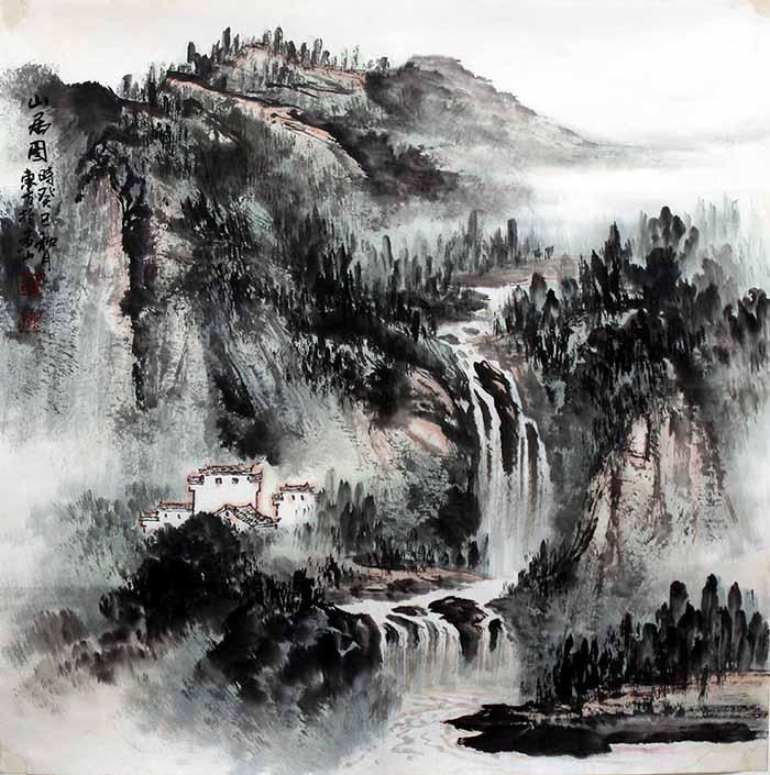 艺海拾贝山水画家刘东方作品系列网展身边之美