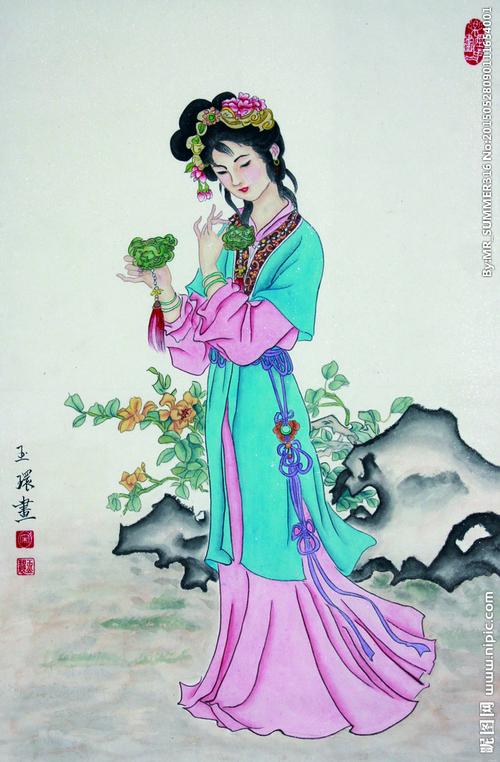 国画古装美人图图片
