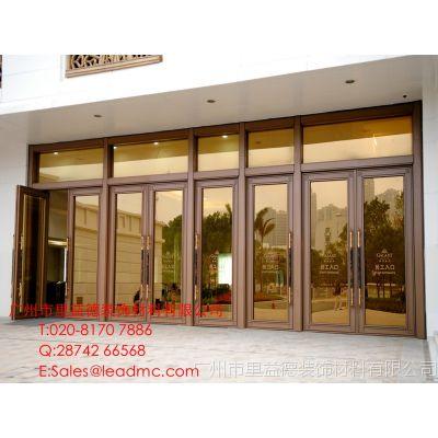不锈钢酒店专用门 304电镀钛金钢化玻璃门 厂家直销高档钢化大门