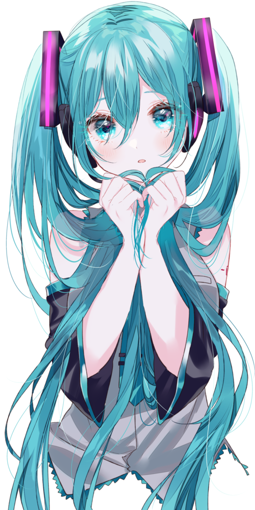 初音未来向你卖萌  p站画师 みすみ