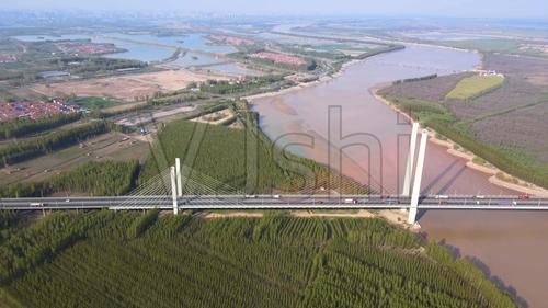 【滨州】滨州黄河大桥二4k航拍素材