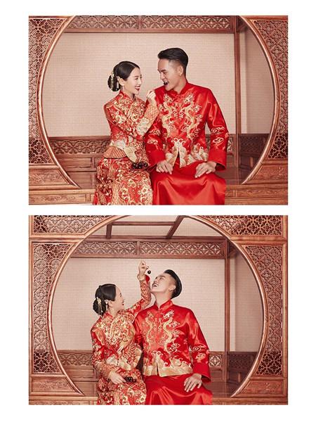 温婉大方的中式秀禾服婚纱照(唐嫣同款)_婚纱-古风坊