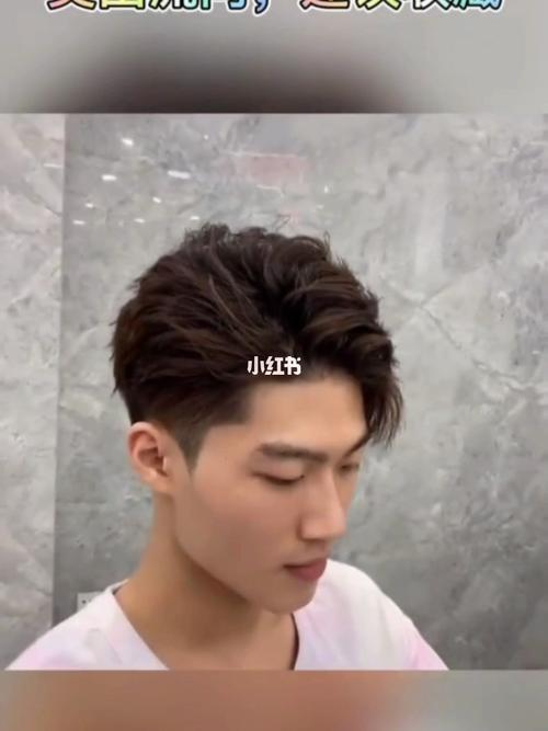 男士发型|三七分侧背纹理烫_男士发型_染发_发型_休闲