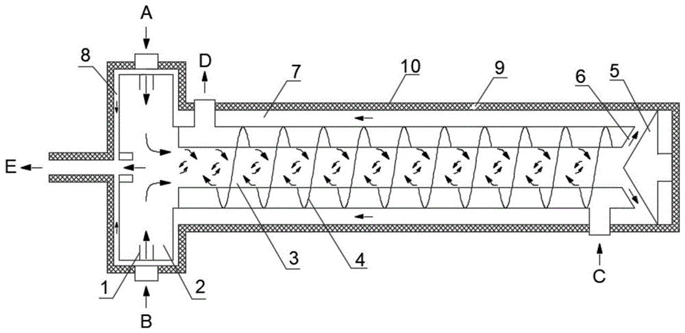 一种双侧式高效涡流管加热器的制作方法