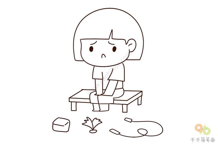成长的烦恼委屈的小女孩简笔画步骤图女孩简笔画