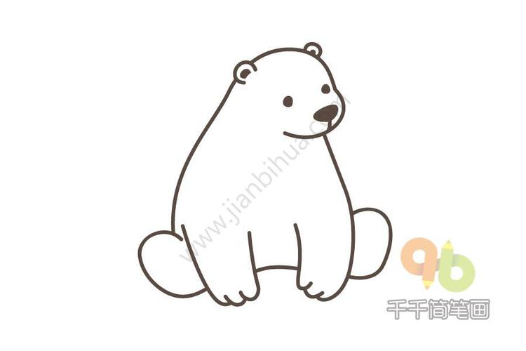 乖乖的小灰熊简笔画