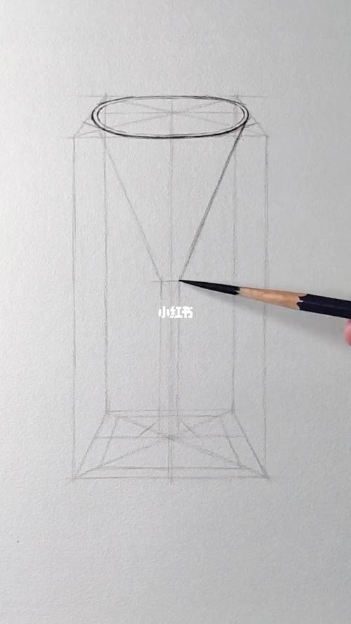 用一点透视教你画一个高脚杯结构图