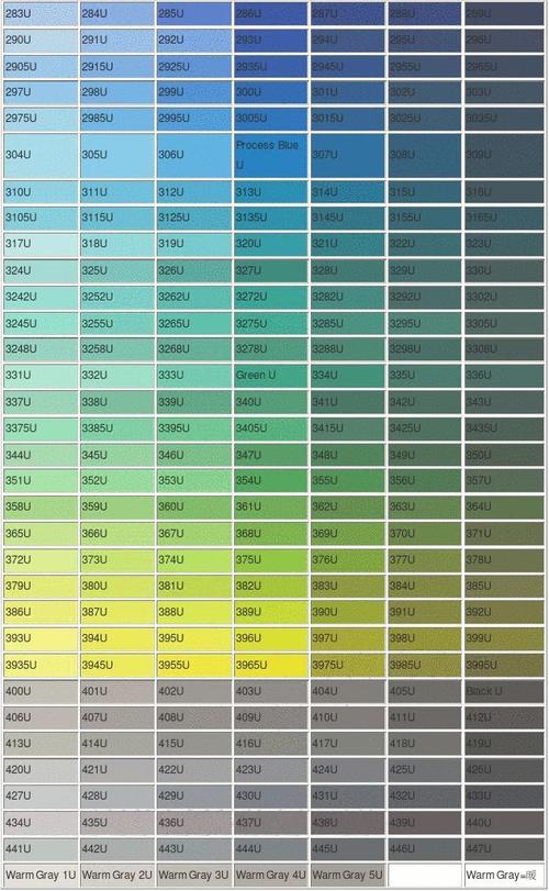 pantone国际色卡c面效果电子版