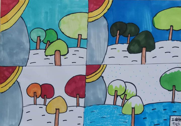 三年级6班《四季如画》作品展示