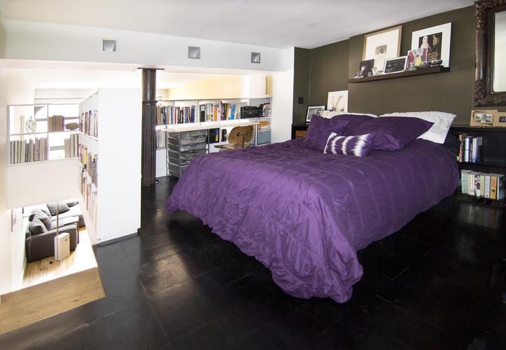 黑色地板卧室欧式装修效果图