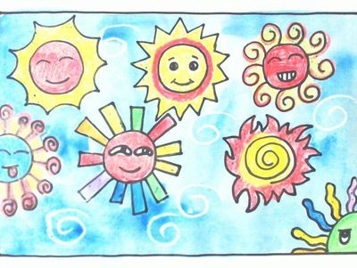 简笔画创意太阳简单几步