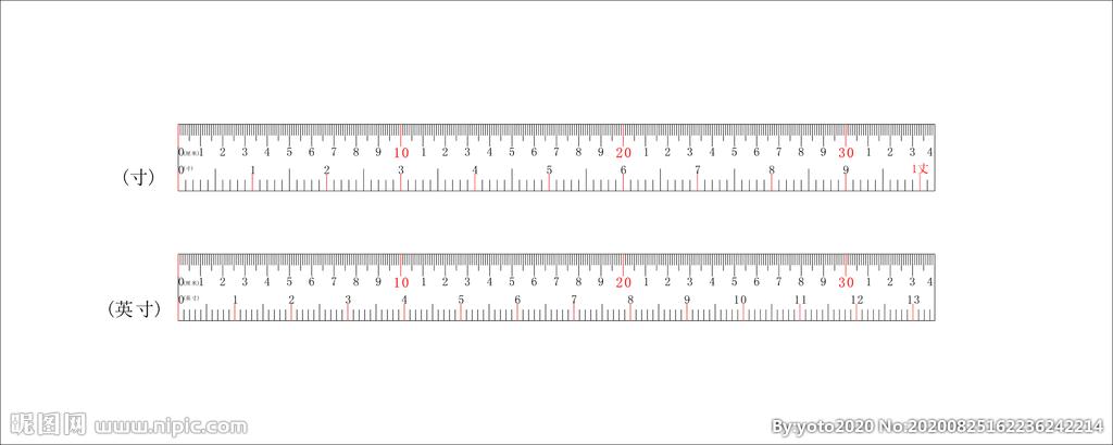 寸 英寸 丈 尺子图片