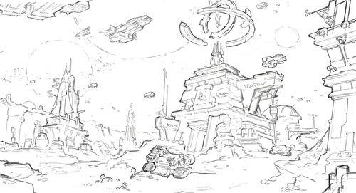 crater太空基地概念设计过程演示