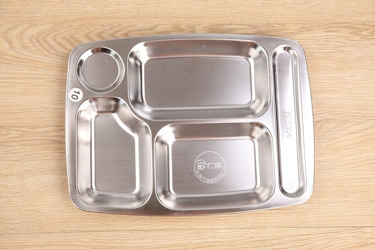 不锈钢304餐盘套装 分格快餐盘成人学生餐具学校食堂饭店饭盘印字