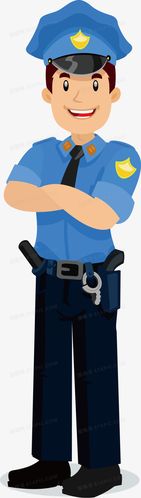 卡通保安矢量图
