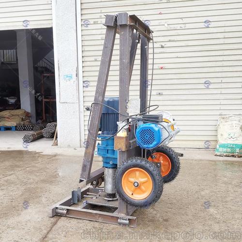 热卖农村打井岩石钻机 小型家用电动打井机 折叠式民用钻井机