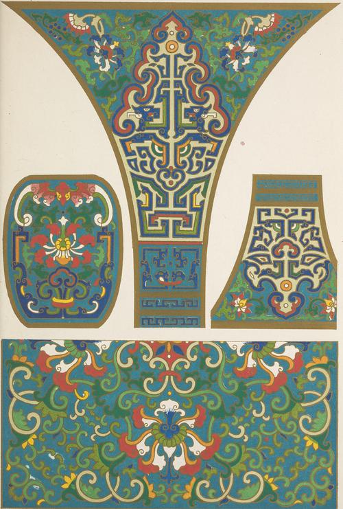 来自于一景泰蓝方尊 欧文认为非常优雅,纹样衔接方式也很有特点