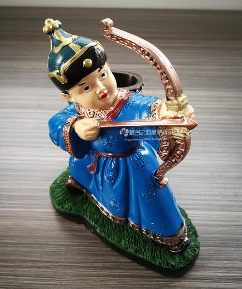 小孩草原纪念品射箭笔筒内蒙古摆件蒙古族