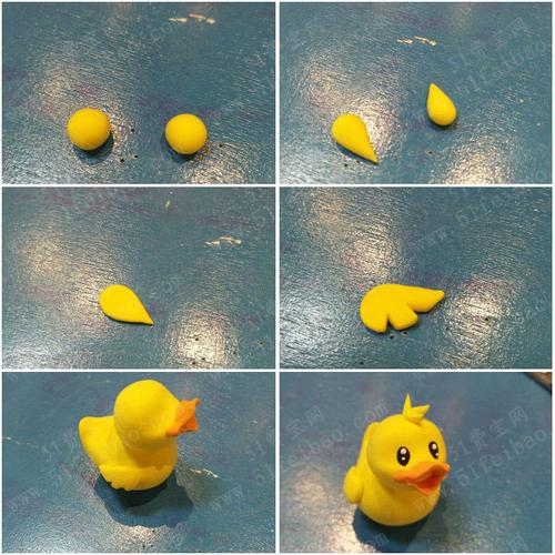 超轻粘土diy制作,萌萌哒小黄鸭的制作方法