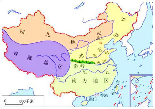 我国的南北分界线是秦岭-淮河线秦岭-淮河以南被称为南方地区.