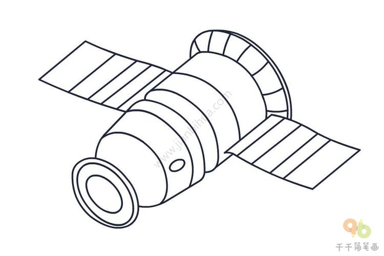 空间站简笔画宇宙飞船简笔画