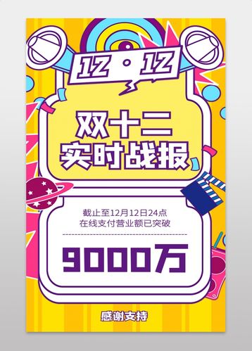 双十二销售战报手机海报