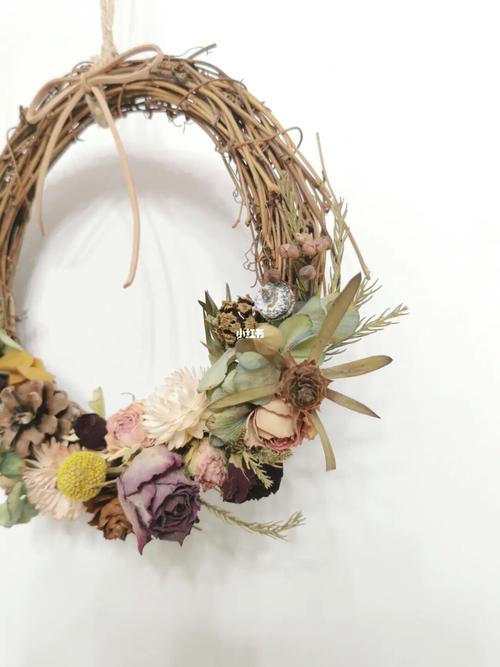 干花花环,_干花_花艺_花束_家居家装_家居装饰_花艺