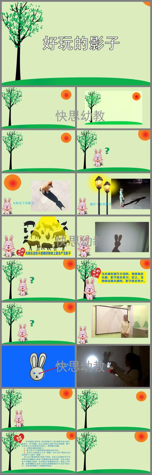 幼儿园大班科学《好玩的影子》ppt课件教案 - 快思网