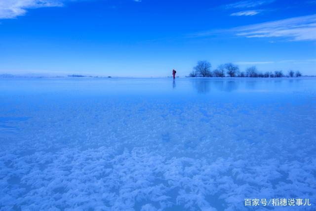 新疆额敏,初春"冰蓝"!