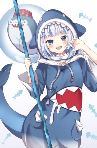 hololive 虚拟vtuber噶呜·古拉小鲨鱼cos服鲨鱼cosplay服装女