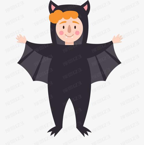 > 可爱万圣节装扮儿童矢量